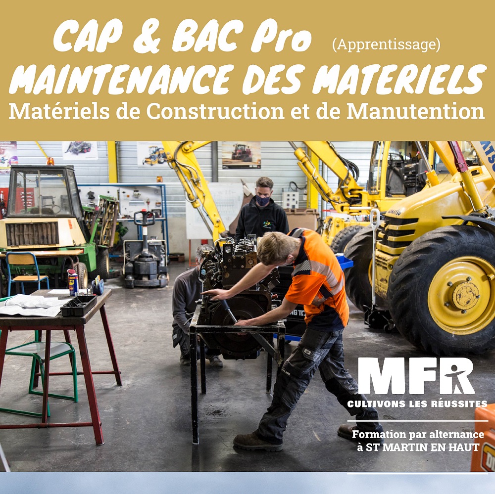 CAP Maintenance des Matériels de Manutention & Construction (Option B)